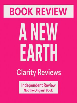 cover image of A New Earth — Book Review — Eckhart Tolle